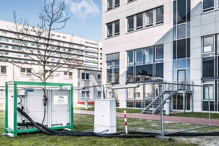 Mobile cooling supply in the university medical facility